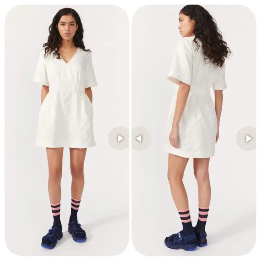 NWOT Baum und Pferdgarten White Creased Dress Size 36 us 4